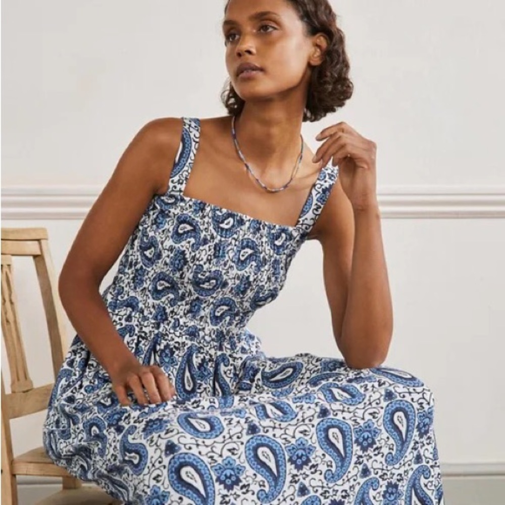 BODEN EXCELLENT CONDITION PEGGY JERSY MAXI DRESS IN ENCHANTING PAISLEY WOMENS 12